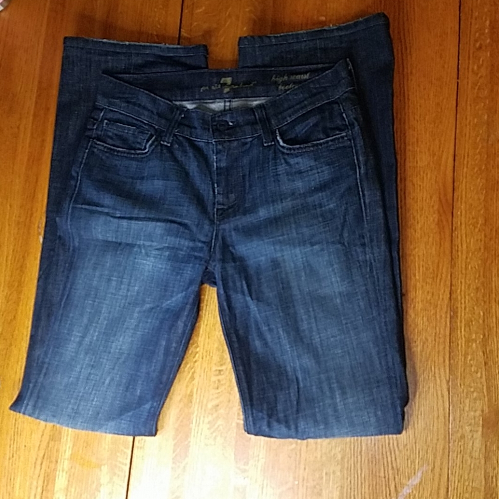 7 for All Mankind Jeans High Waist Boot Cut Blue